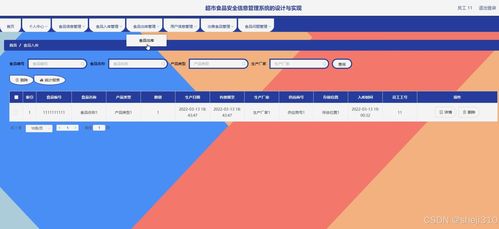 java vue計算機畢設超市食品安全信息管理系統的設計與實現