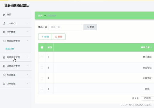 基于springboot vue的球鞋銷售網上購物商城網站7z60r